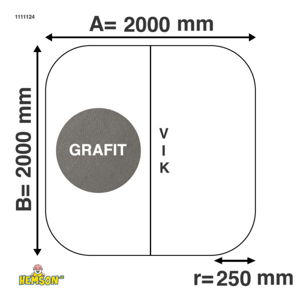 Spa cover | 200x200 r25 | Grijs | 1111124