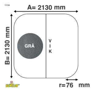 Spa cover | 213x213 r7 | Grijs | 111134