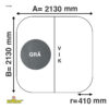 Spa cover | 213x213 r41 | Grijs | 111154