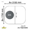 Spa cover | 215x175 r15 | Grijs | 1112115