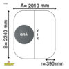 Spa cover | 201x224 r39 | Grijs | 111278
