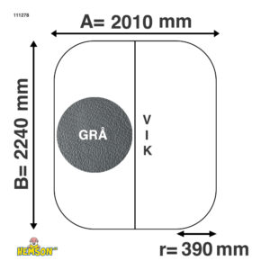 Spa cover | 201x224 r39 | Grijs | 111278