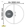 Spa cover | Rond 205 | Grijs | 111321
