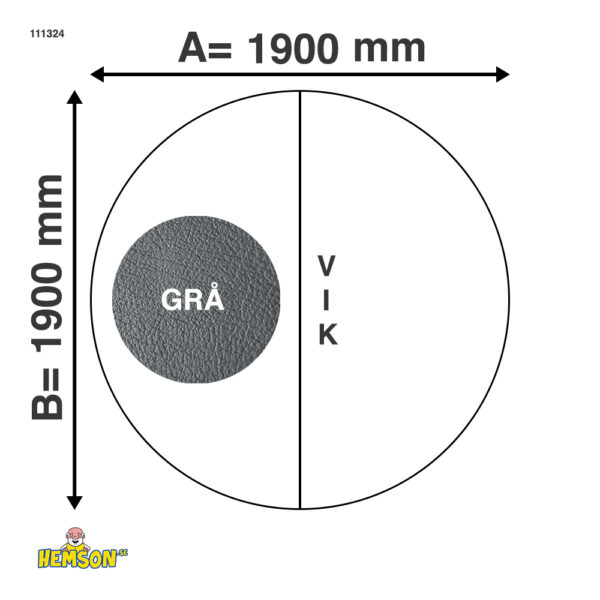 Spa cover | Rond 190 | Grijs | 111324