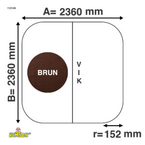 Spa cover | 236x236 r15 | Bruin | 112149