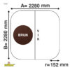 Spa cover | 228x228 r15 | Bruin | 112161