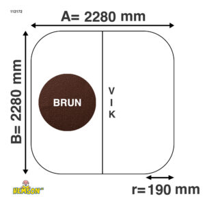 Spa cover | 228x228 r19 | Bruin | 112172