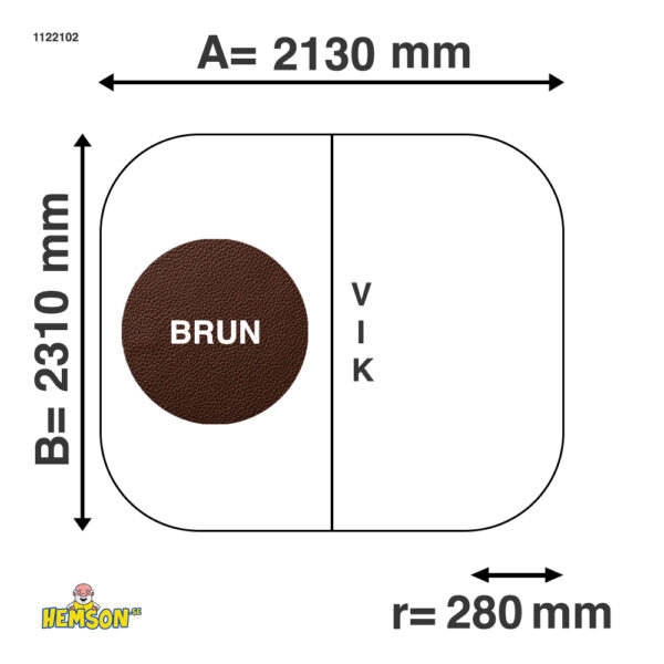 Spa cover | 213x231 r28 | Bruin | 1122102