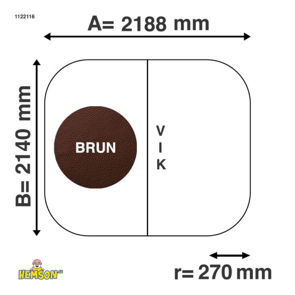 Spa cover | 218,8x214 r27 | Bruin | 1122116