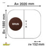 Spa cover | 200x220 r17 | Bruin | 112287