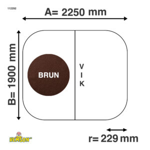 Spa cover | 225x190 r22 | Bruin | 112292