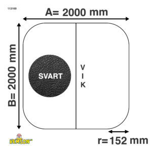 Spa cover | 200x200 r15 | Zwart | 113169