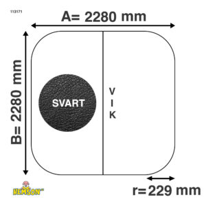Spa cover | 228x228 r22 | Zwart | 113171