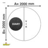 Spa cover | Rond 200 | Zwart | 113330
