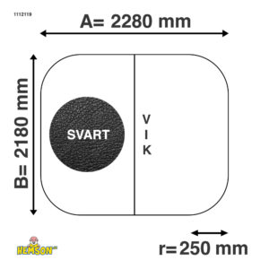 Spa cover | 228x218 r25 | Zwart | 1112119